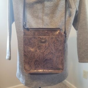 Relic brown leather crossbody/shoulder bag